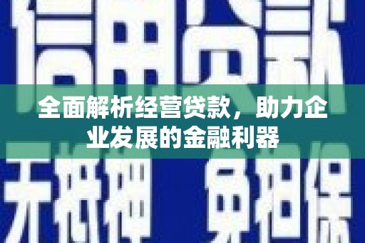 秭归全面解析经营贷款，助力企业发展的金融利器