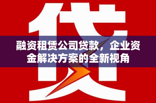 秭归融资租赁公司贷款，企业资金解决方案的全新视角