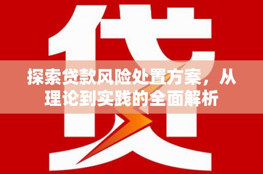秭归探索贷款风险处置方案，从理论到实践的全面解析